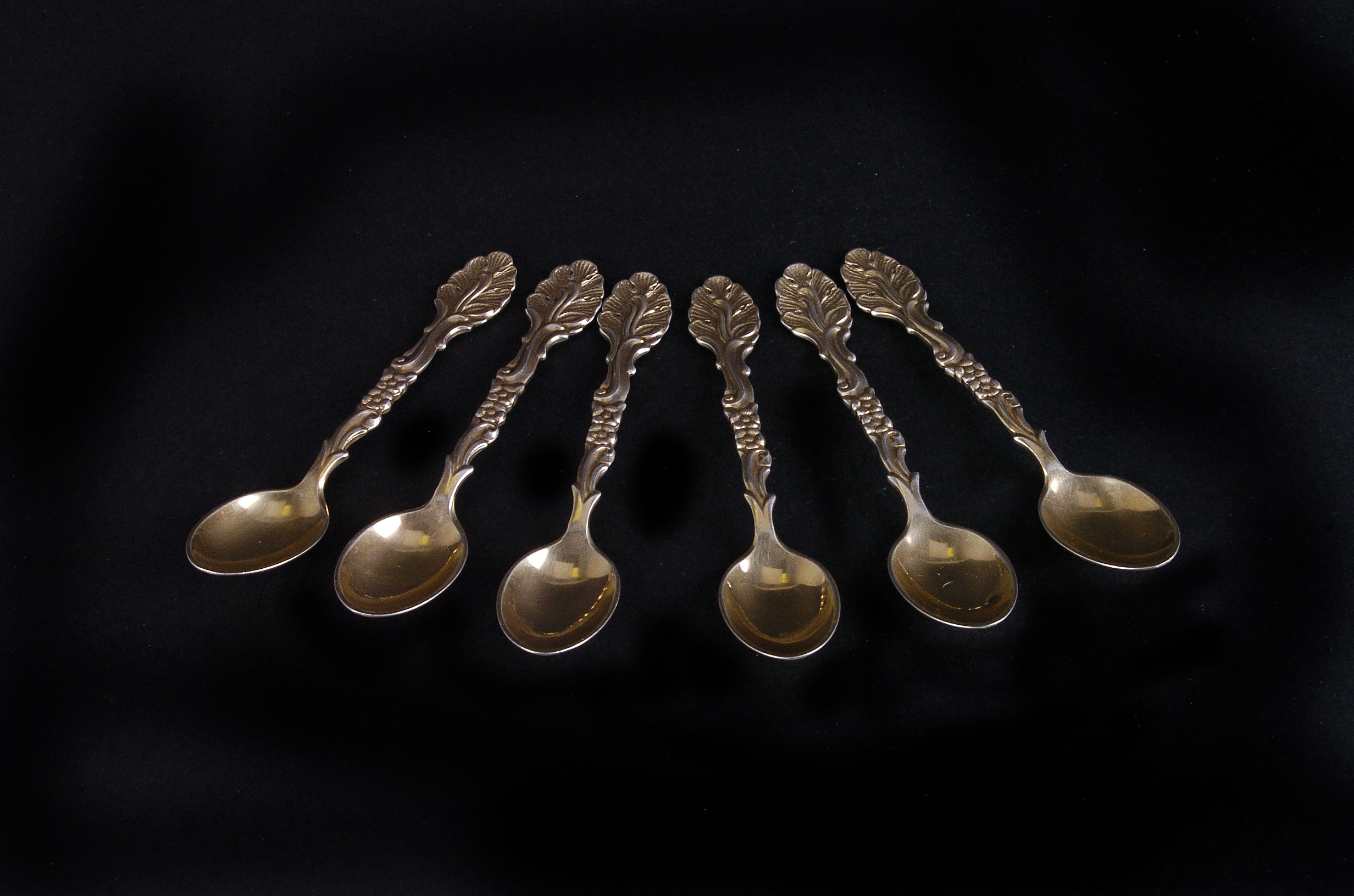 A set of six Danish silver teaspoons by Carl M Cohr,  circa 1932-36, assay master Johannes