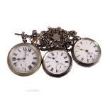 Two late 19th century silver open faced pocket watches,  one marked Chester 1896, with full plate