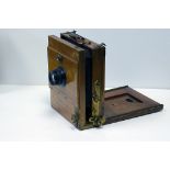 Half Plate Tailboard Camera, unmarked continental pattern