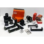 Alpa Bellows and other Items: a selection of bellows, tubes, camera cradles and other items (a lot)