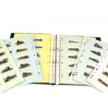 Railway related Cigarette Card Sets in a folder: reproduction sets, Wills,  Railway Locomotives