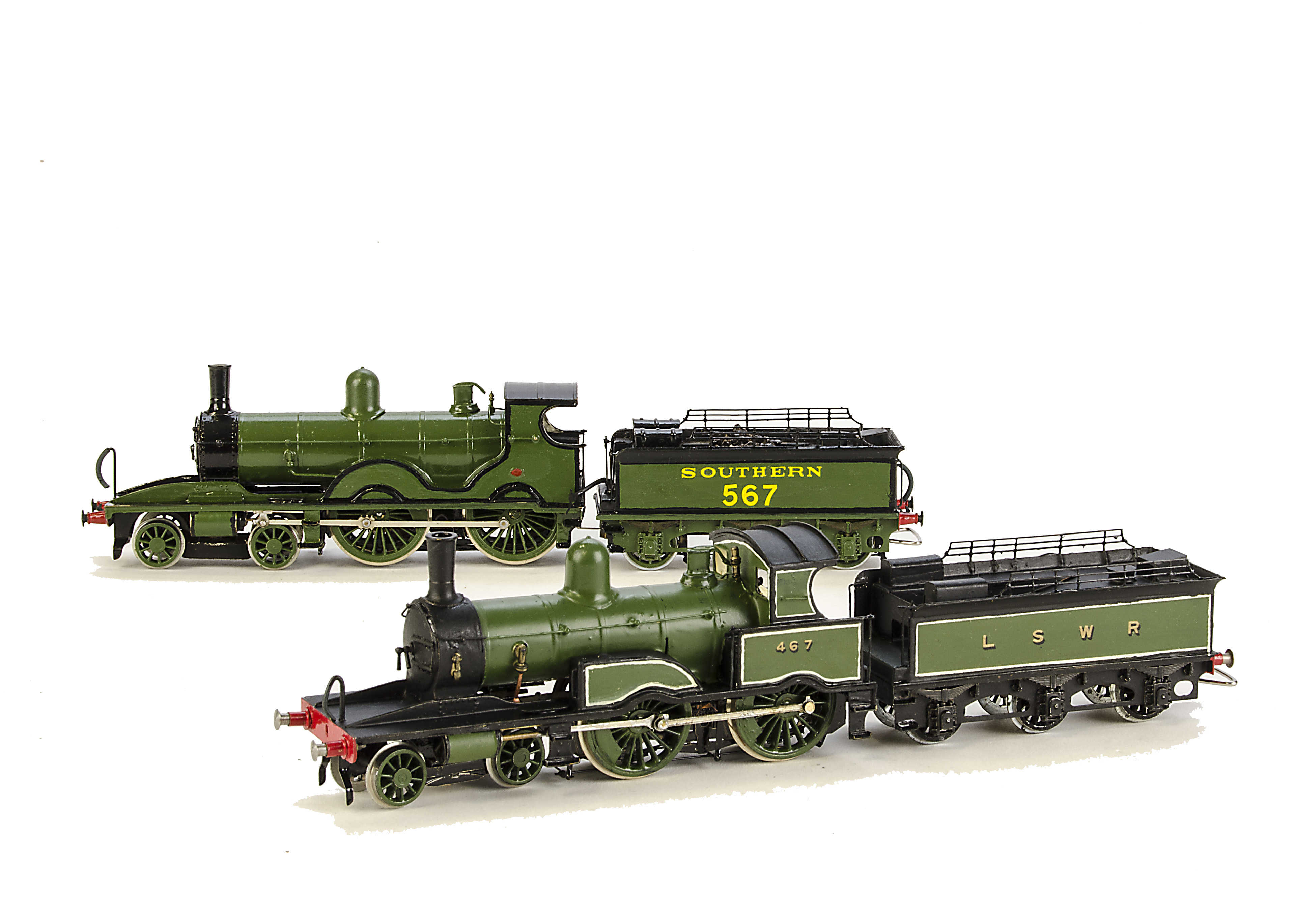 Falcon Brass Kit-built 00 Gauge LSWR/SR  Adams Locomotives: Adams 4-4-0 Class T3 SR green No 567 and