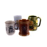 A collection of 20th century Commemorative mugs and other items, approx. 30 in the lot, including
