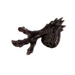 A  19th century Chinese bronze dragon leg, once part of a larger statue, approx. 10cm