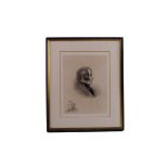 A collection of antique portrait prints,