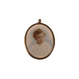 An early 20th century portrait miniature, the oval ivory panel possibly depicting Richard Vivian