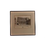 A group of five prints, including three woodcuts and two engravings of Ardingly College, together