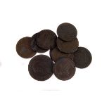 COINS: A interesting group of Georgian copper coins,  including the Thomas Williams trade token