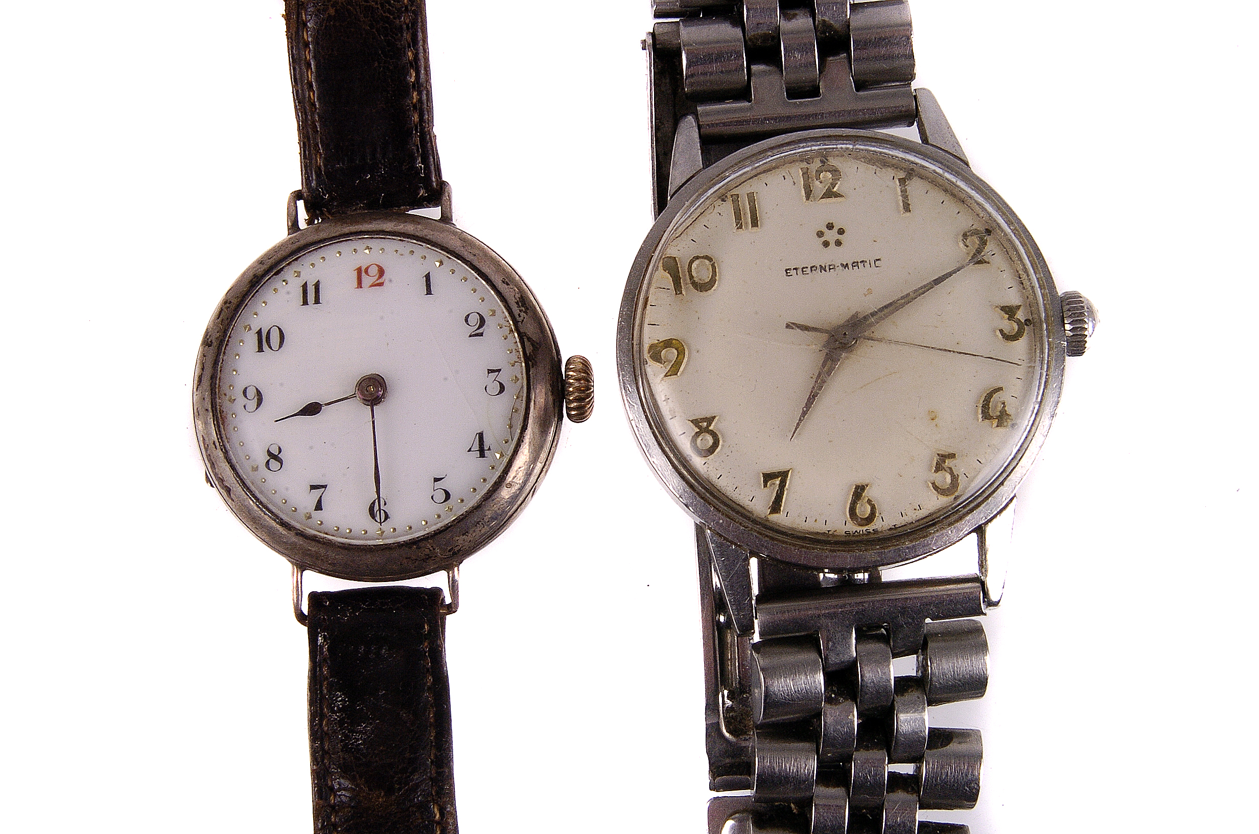 A 1960s Eternamatic gentleman's stainless steel automatic wristwatch,  ref. 106 T, with applied gilt