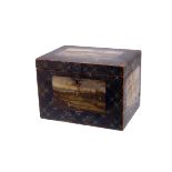 An early Victorian Charles Stiven & Sons tea caddy, c.1842 and believed to be the former property of