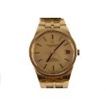 A 1960s Omega Constellation gentleman’s 18ct gold wristwatch, the gilt dial with baton markers,