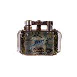 A Dunhill ‘Aquarium’ table lighter c.1955, individually designed with angel fish and hand made by