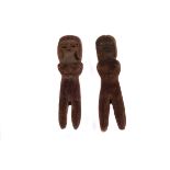 A pair of Valdivia figurines, both in the female form, dating from 3500-1500BC Ecuador, approx. 9.