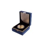 A Royal Mint 2012 UK Silver Proof Commemorative 5 coin, the silver gilt coin in capsule, celebrating