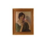 Dame Laura Knight (1877-1970), oil on canvas portrait of ‘Ella’ 1911 (the artist and model Ella