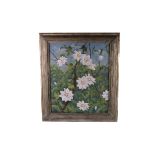 Colin Fforde Wyatt (1909-1975), oil on canvas botanical study of clematis in naturalistic