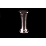 An Edwardian silver covered vase by Deakin & Francis, Birmingham 1902, of tapering cylindrical form,