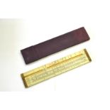 A Rothmill Paper Trade Slide Rule, designed by John Black Markinch, in case, VG