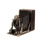 An Ernemann Heag XV Camera, 6x4.5”, with Ernon f/6.8 80mm lens, black, serial no. 17445, body, G-VG,