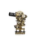 A Cooke Troughton & Simms Theodolite, serial no. 38027, cleaned and polished brass, 34cm in height