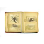 A Silver-Print Pocket Snapshot Album in the manner of F M Sutcliffe, including landscapes, groups of