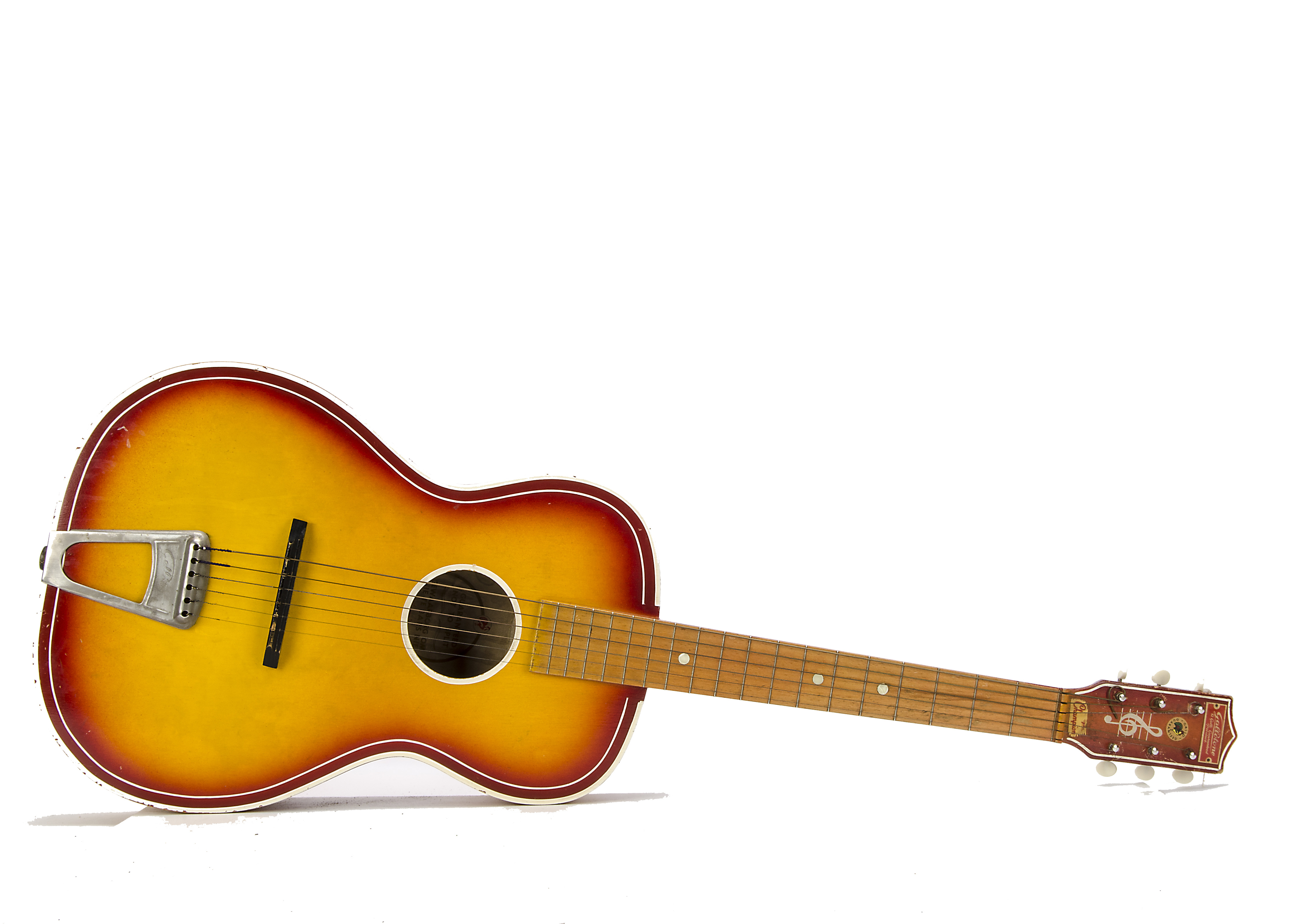 Acoustic Guitar: vintage Champion some to side of body