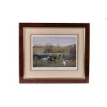 A set of four limited edition hunting prints by Vincent Haddelsey,  Through the Gate', 'Going Home',