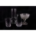 A collection of glassware including some Scandinavian, some Dartington, and other (parcel)