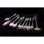 A collection of electroplated flatware