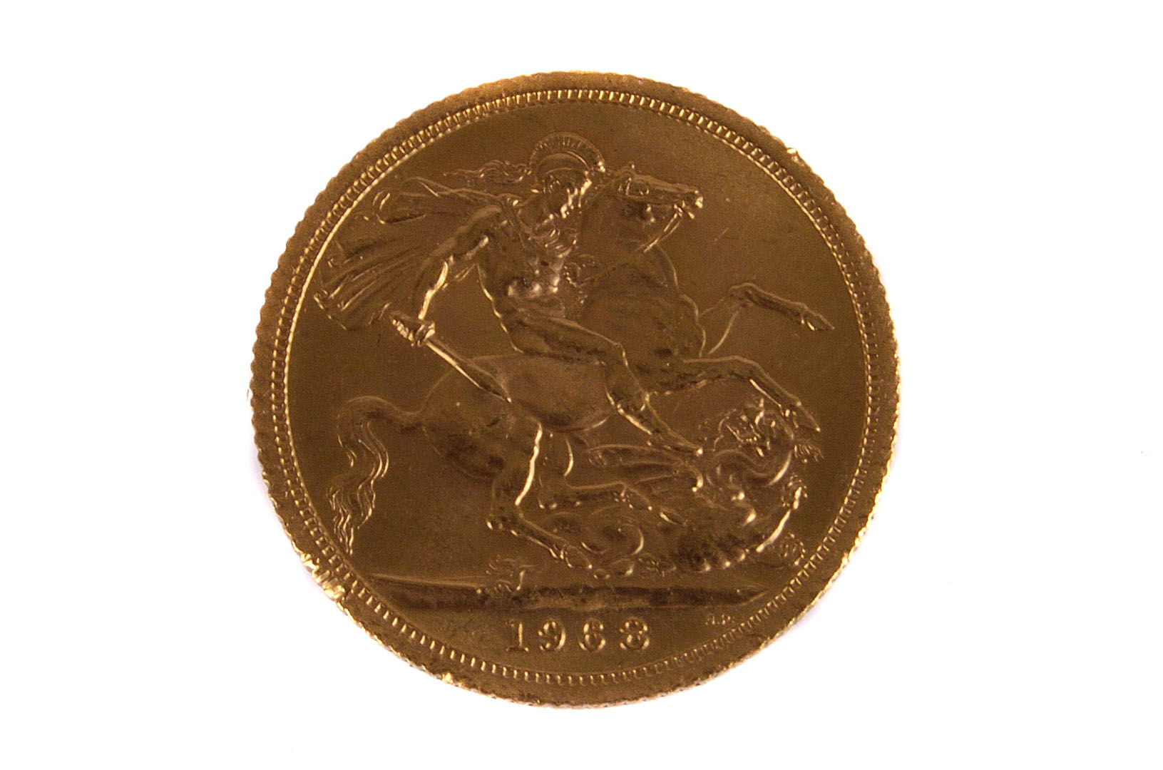 A 1968 gold full sovereign