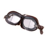 A pair of mid 20th century flying goggles, in cardboard box marked Goggles Mk VIII, with
