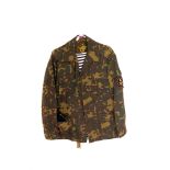 A 20th century Russian naval camouflage uniform, comprising of jacket, trousers and shirt,
