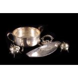 A quantity of electroplated items,  principally serving platters