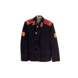 A Soviet Union Juniors Uniform, having CBY to red shoulder boards, comprising jacket, trousers and