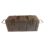 A WWII B.167 military ammunitions case,  dated 1942, together with a later example (2)