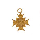 A 9ct gold King Edward VI High School for Girls medal 1912,  awarded to E.L.Hill for 1st place in