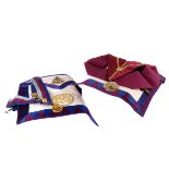 A large collection of various Masonic aprons, various colours and designs, majority for Hampshire