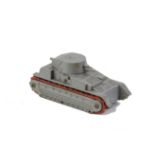 A Pre-War Dinky Toys 22f Army Tank, grey body, ‘Dinky Toys’ cast in, red tracks, G-VG, tracks