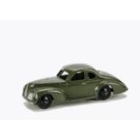 A Dinky Toys 39f Studebaker State Commander, moss green body, black smooth hubs, lacquered