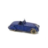 A Pre-War Dinky Toys 22g Streamline Tourer, dark blue body, smooth plain hubs, cast steering wheel