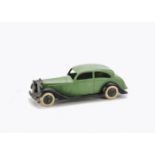 A Pre-War Dinky Toys 30b Rolls-Royce, black open chassis, green body, smooth hubs, G, very minor