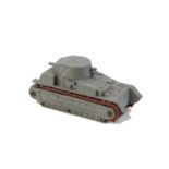 A Pre-War Dinky Toys 22f Army Tank, grey body, ‘Dinky Toys’ cast in, red tracks, G-VG, tracks