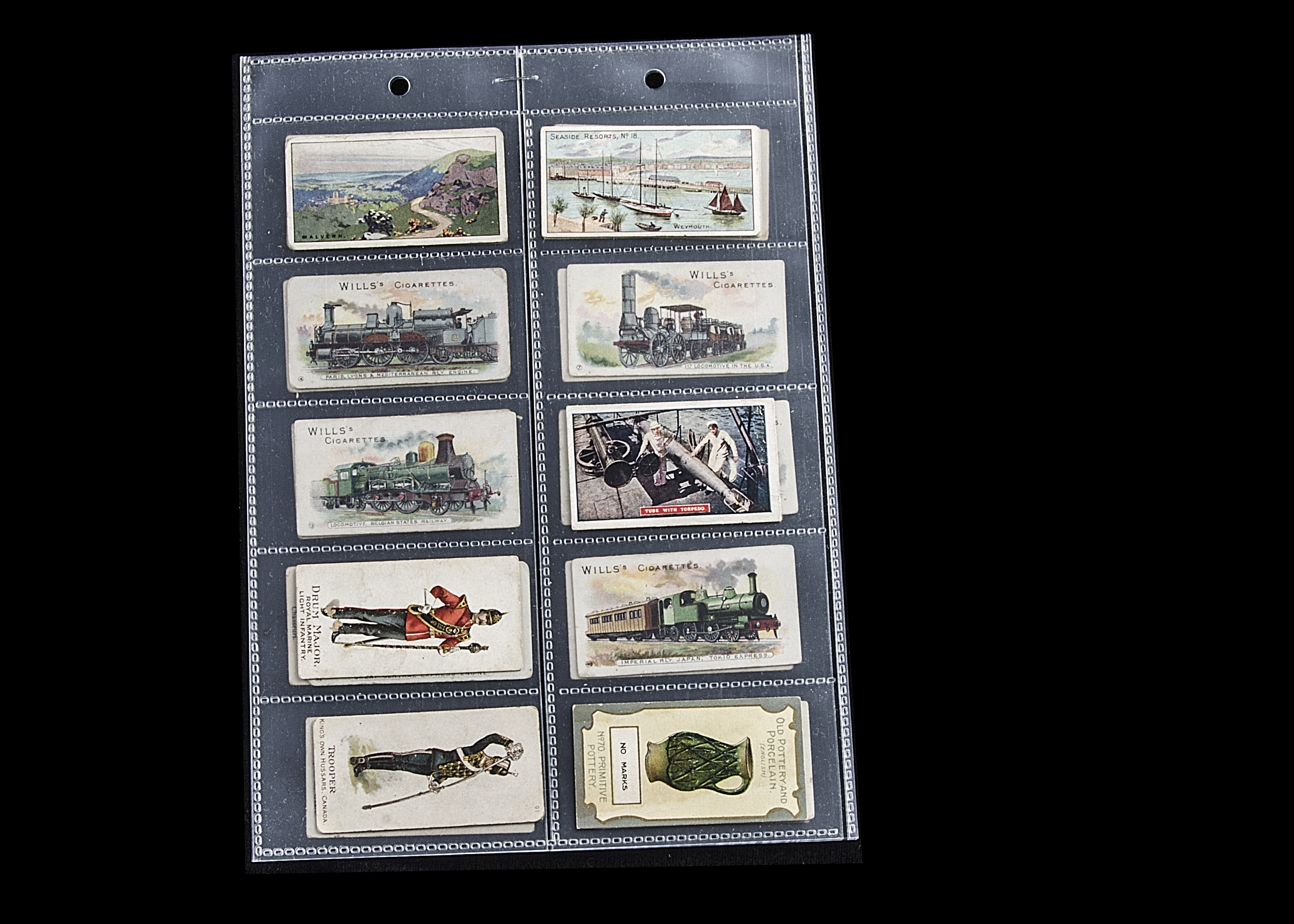 Cigarette Cards, Collection of rarer cards to include Wills Seaside Resorts (no 18), Morris's War