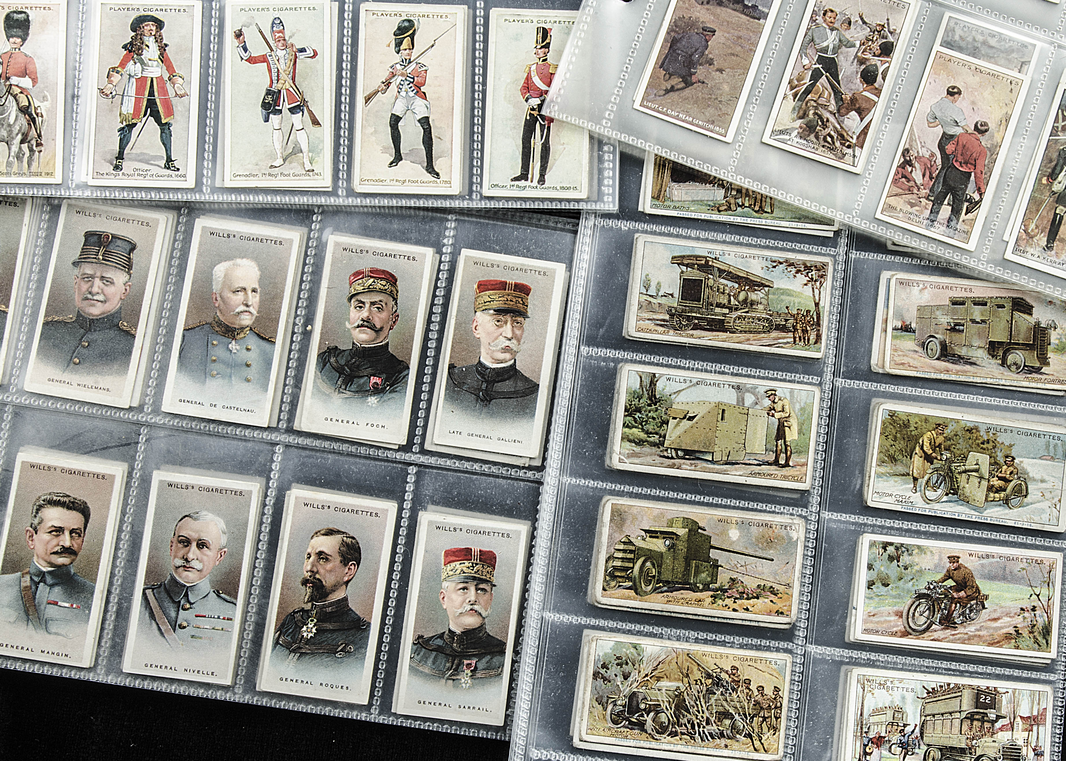 Cigarette Cards, Military, a collection of sets to include Wills's Allied Army Leaders, Military