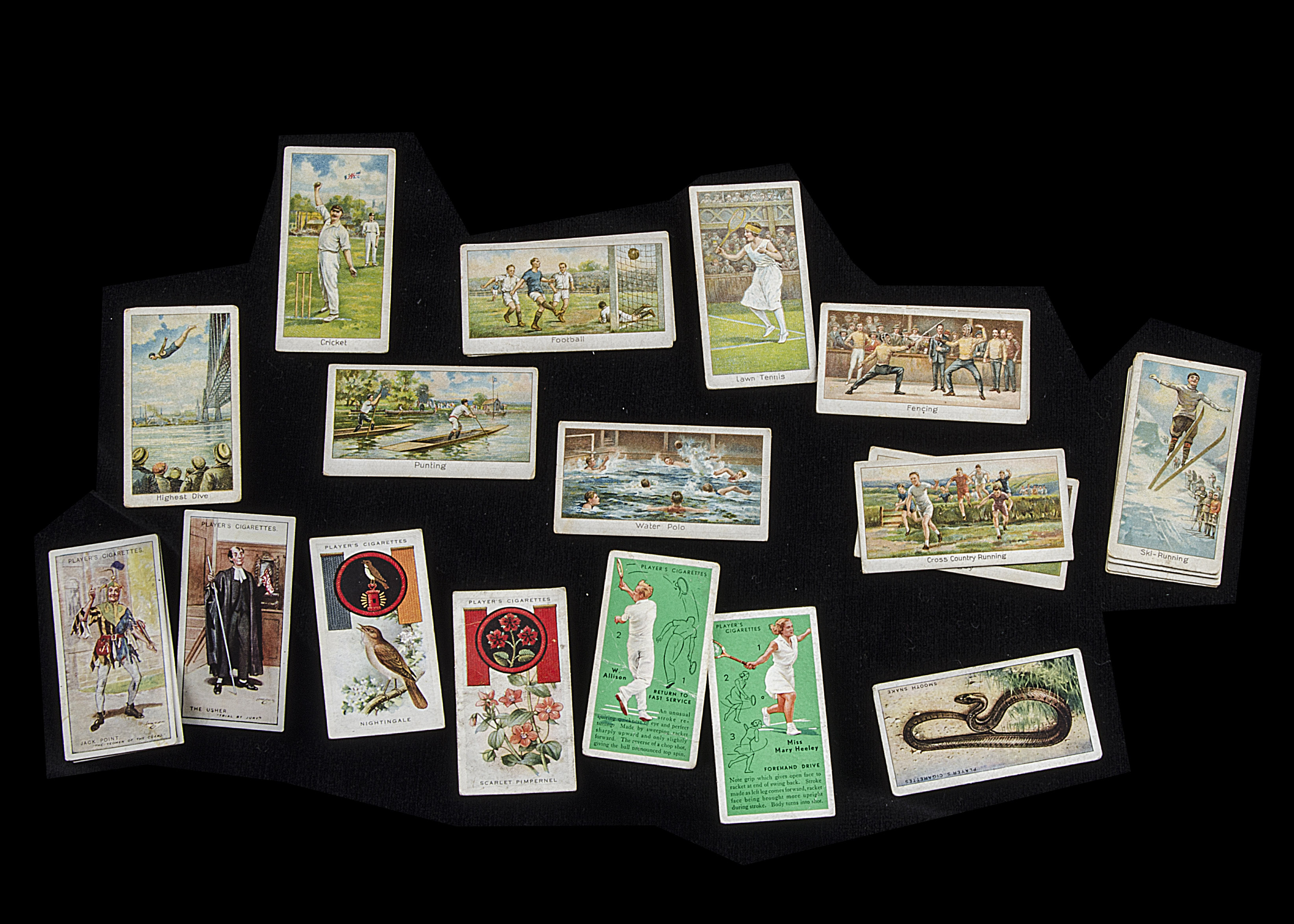 Cigarette Cards, Mixture, a collection of loose cigarette cards, various manufacturers and genres,