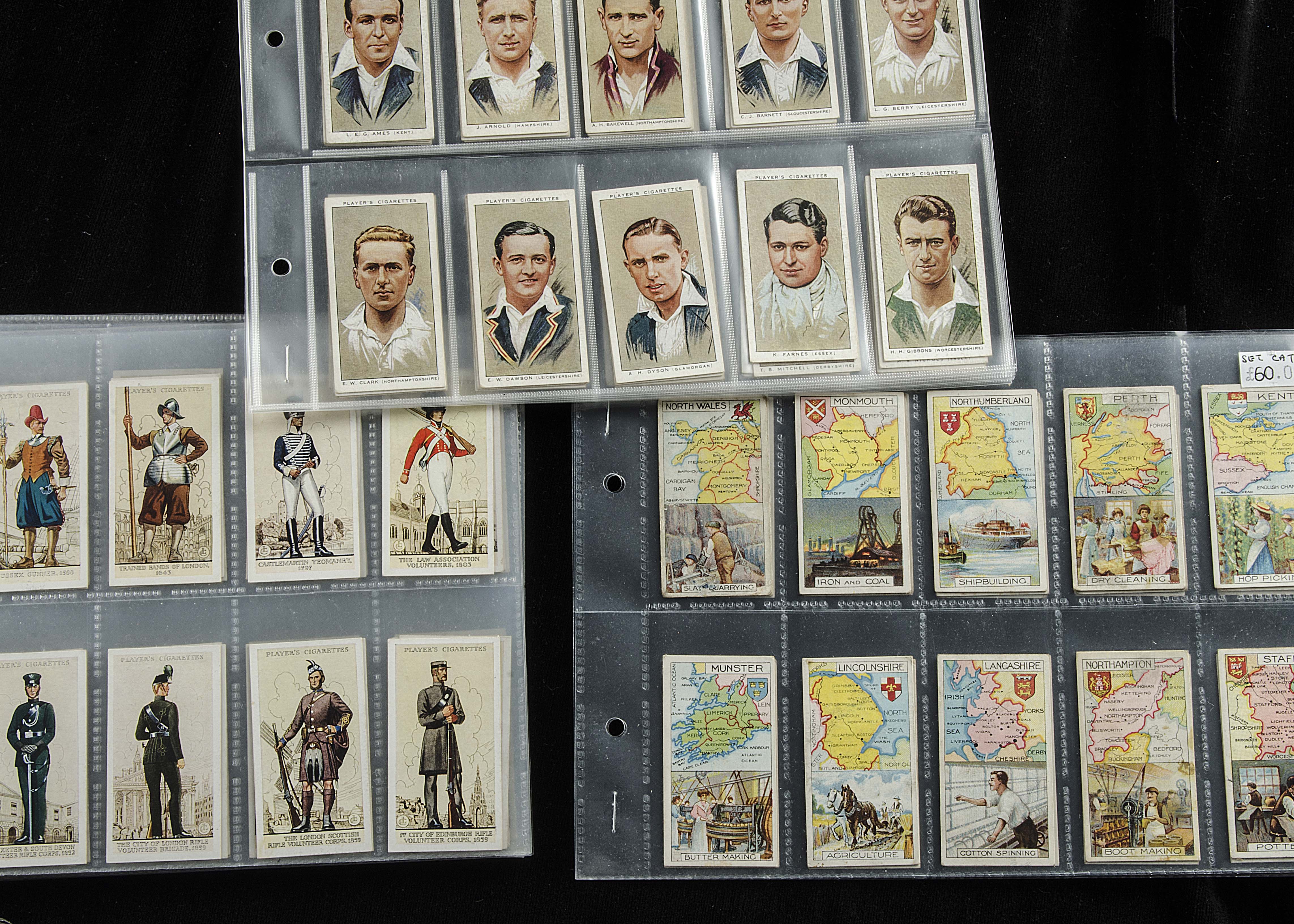 Cigarette Cards, Mixture, Complete Sets, Players Cycling, Uniforms of the Territorial Army,