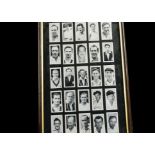 Trade Cards, Kane 1956 Cricketers, framed and glazed CHARITY LOT (clip in frames with glass back)(