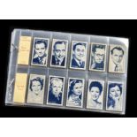 Cigarette Cards, Film and Radio, Carrara's Turf, 2 sets Film Stars and Radio Celebrities together