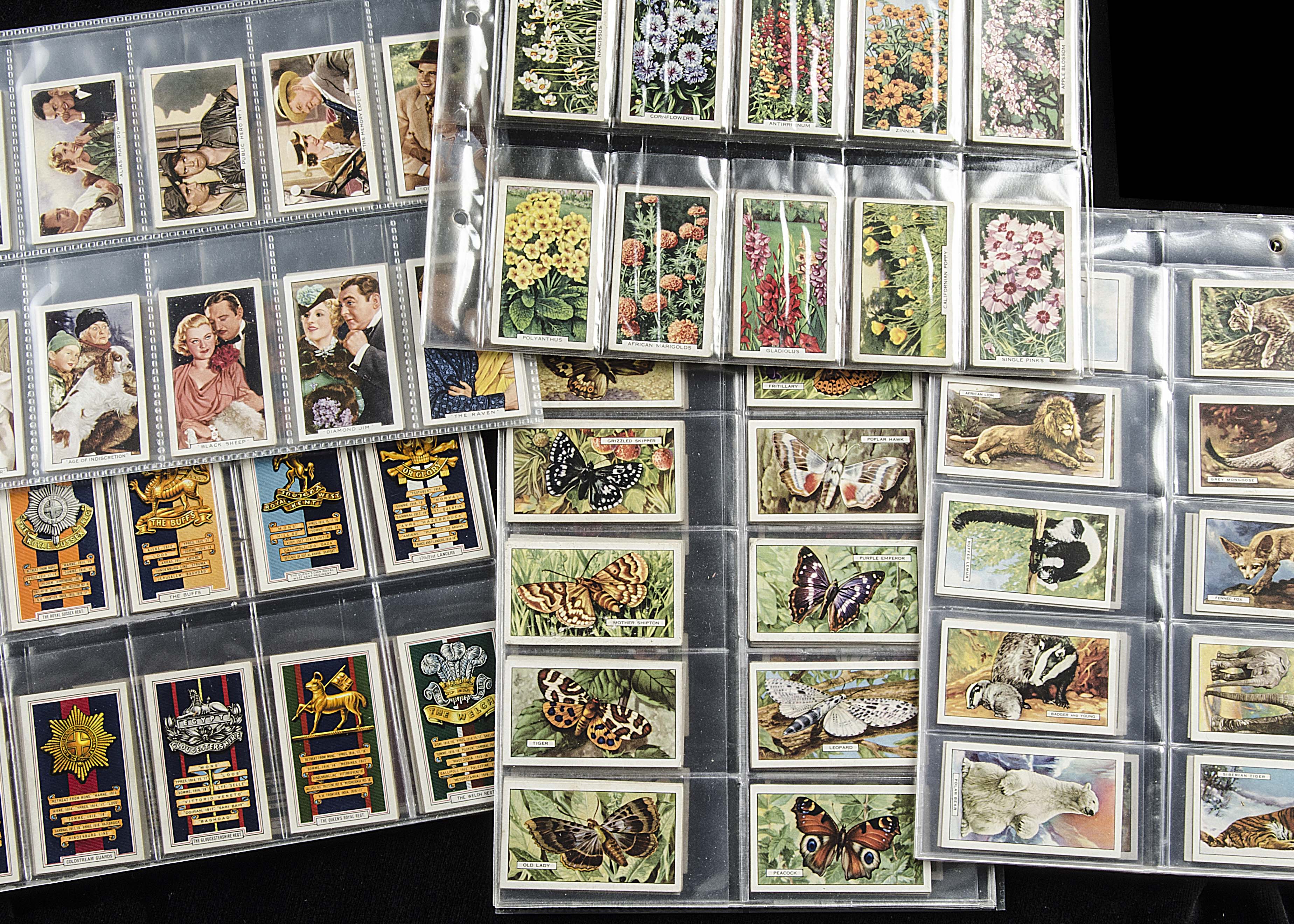 Cigarette Cards, Mixture, Gallaher's sets to include Army Badges, Wild Animals, Butterflies & Moths,