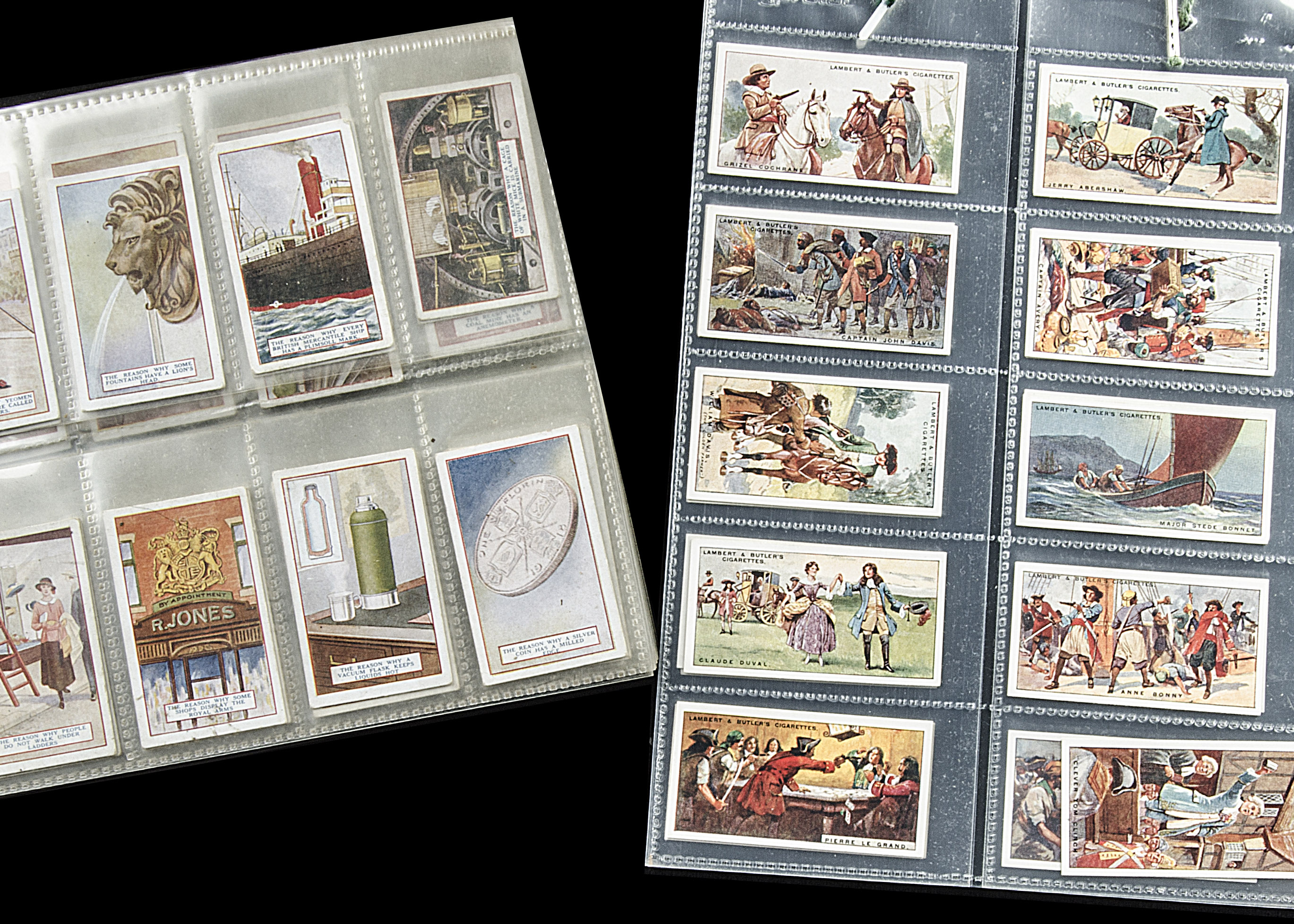 Cigarette Cards, Mixture, Lambert & Butler complete set Pirates & Highwaymen together with part sets